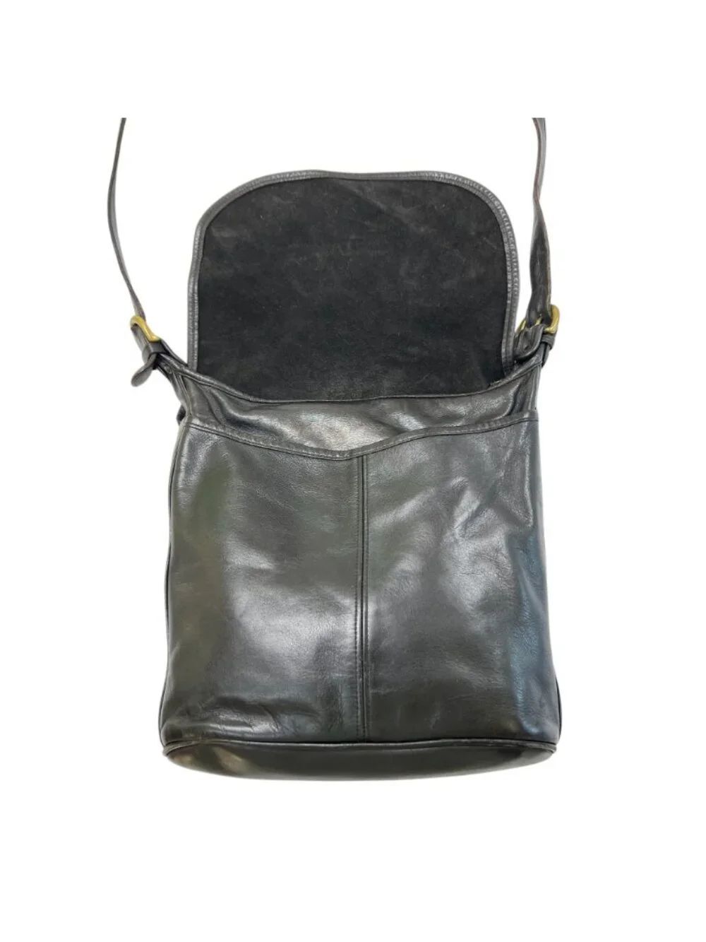 Coach Vintage Whitney Flap Black Leather Crossbody Bag - Picture 6 of 15